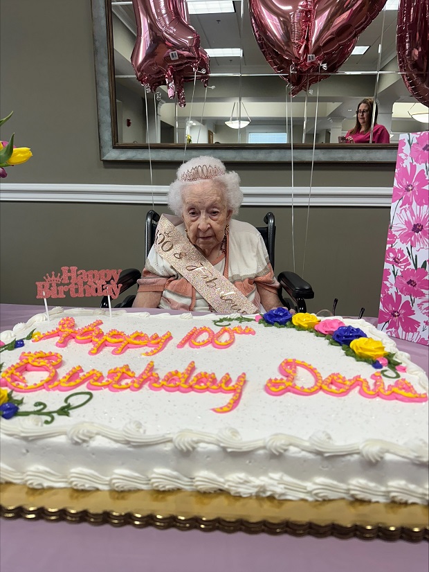 nursing home resident 100th birthday